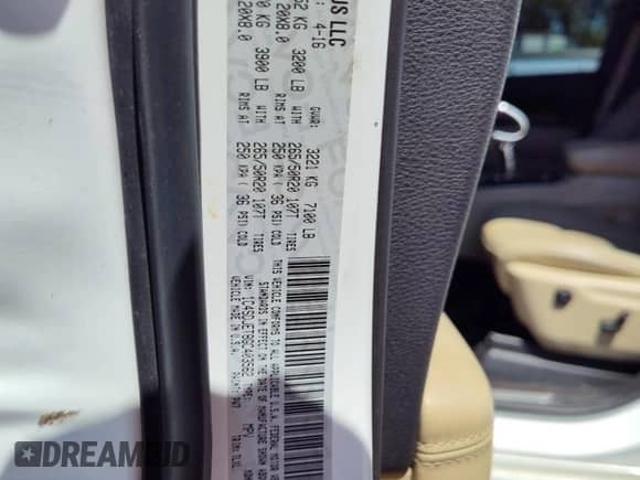 2016 Dodge Durango Citadel Anodized Platinum with VIN 1C4SDJET8GC403562, listed as a Copart auction lot 53485744 with 140,731 mi miles and Salvage title. Bid and sale history available at DreamBid. Image 13.