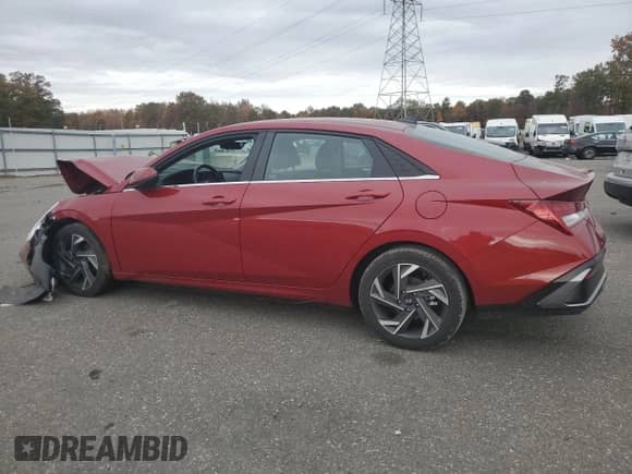 2025 Hyundai Elantra Limited с VIN KMHLP4DG0SU985088, выставлен на аукционе Copart как лот 90115845 с пробегом 13 091 миль миль и На запчасти • Non repairable. История ставок и продаж доступна на DreamBid. Изображение 2.