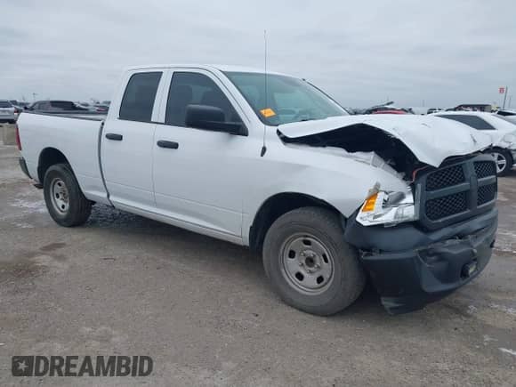 2019 Ram 1500 Tradesman with VIN 1C6RR6FG9KS581436, listed as a IAAI auction lot 41624570 with 156,701 mi miles and . Bid and sale history available at DreamBid. Image 1.