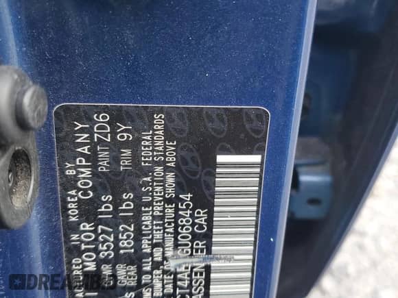 2016 Hyundai Accent SE с VIN KMHCT4AE8GU068454, выставлен на аукционе Copart как лот 81658755 с пробегом Не указан миль и Чистый • Clean title. История ставок и продаж доступна на DreamBid. Изображение 12.
