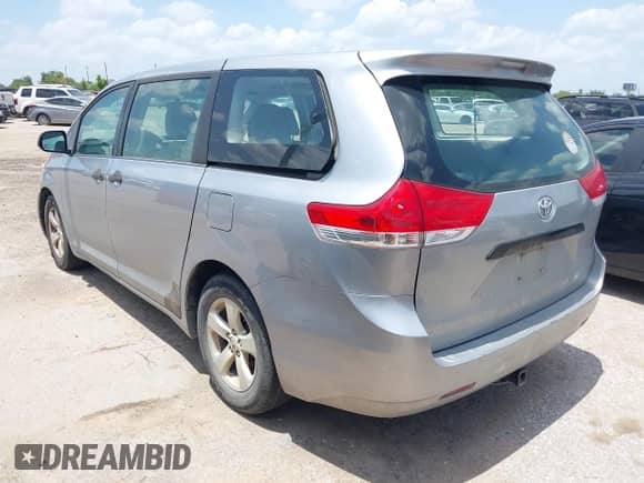 2013 Toyota Sienna L with VIN 5TDZK3DCXDS403672, listed as a IAAI auction lot 42843593 with 178,046 mi miles and . Bid and sale history available at DreamBid. Image 3.