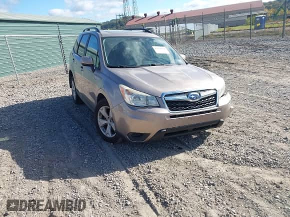 2014 Subaru Forester Premium z VIN JF2SJAEC3EH425690, wystawiony jako IAAI lot #43414154 z przebiegiem 116 707 mil mil oraz . Historia ofert i sprzedaży dostępna na DreamBid. Obrazek 1.