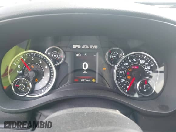 2020 Ram 1500 Big Horn with VIN 1C6RRFFG5LN288617, listed as a IAAI auction lot 39348771 with 60,776 mi miles and . Bid and sale history available at DreamBid. Image 7.