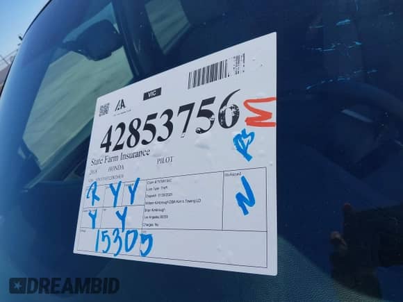 2018 Honda Pilot EX-L with VIN 5FNYF5H52JB026830, listed as a IAAI auction lot 42853756 with 15,305 mi miles and . Bid and sale history available at DreamBid. Image 18.