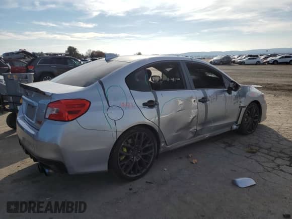 2019 Subaru WRX STI Limited with VIN JF1VA2V66K9802066, listed as a Copart auction lot 82189334 with 46,799 mi miles and Salvage title. Bid and sale history available at DreamBid. Image 3.