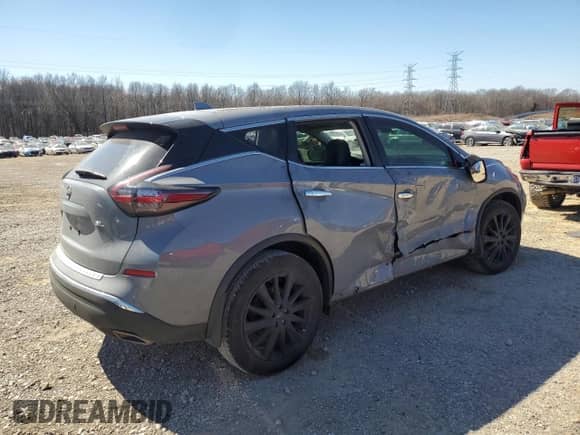 2024 Nissan Murano SL with VIN 5N1AZ2CJ3RC126385, listed as a Copart auction lot 46260315 with 7,099 mi miles and Salvage title. Bid and sale history available at DreamBid. Image 3.