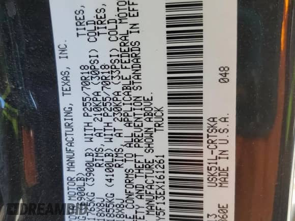 2014 Toyota Tundra SR с VIN 5TFRY5F13EX161261, выставлен на аукционе Copart как лот 89651775 с пробегом 347 165 миль миль и Чистый • Clean title. История ставок и продаж доступна на DreamBid. Изображение 12.