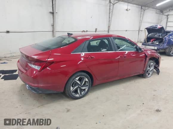 2023 Hyundai Elantra Limited with VIN KMHLP4AG0PU481474, listed as a IAAI auction lot 43113904 with 21,615 mi miles and . Bid and sale history available at DreamBid. Image 4.