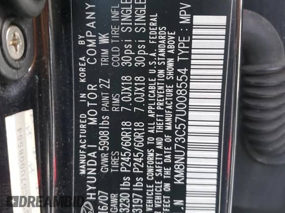 2007 Hyundai Veracruz GLS с VIN KM8NU73C57U008554, выставлен на аукционе Copart как лот 42334605 с пробегом 101 057 миль миль и Списание • Salvage title. История ставок и продаж доступна на DreamBid. Изображение 13.