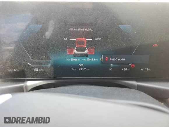 2024 BMW i4 eDrive35 with VIN WBY43AW03RFR59830, listed as a Copart auction lot 70283535 with 23,026 mi miles and Salvage title. Bid and sale history available at DreamBid. Image 9.