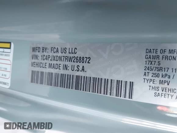 2024 Jeep Wrangler Willys with VIN 1C4PJXDN7RW268872, listed as a IAAI auction lot 43002134 with 22,987 mi miles and . Bid and sale history available at DreamBid. Image 9.