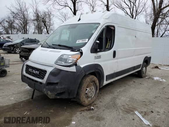 2022 Ram ProMaster Cargo z VIN 3C6LRVDGXNE125245, wystawiony jako Copart lot #44778685 z przebiegiem 44 833 mil mil oraz Szkoda całkowita • Salvage title. Historia ofert i sprzedaży dostępna na DreamBid. Obrazek 1.