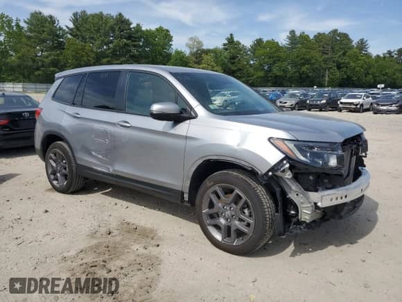 2022 Honda Passport EX-L with VIN 5FNYF8H59NB024242, listed as a Copart auction lot 58360125 with 15,484 mi miles and Salvage title. Bid and sale history available at DreamBid. Image 4.