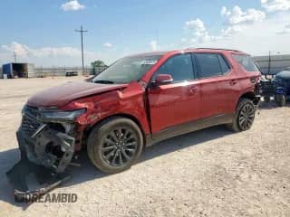 2023 Chevrolet Traverse RS z VIN 1GNERJKW4PJ272470, wystawiony jako Copart lot #65699875 z przebiegiem 25 211 mil mil oraz Szkoda całkowita • Salvage title. Historia ofert i sprzedaży dostępna na DreamBid. Obrazek 1.