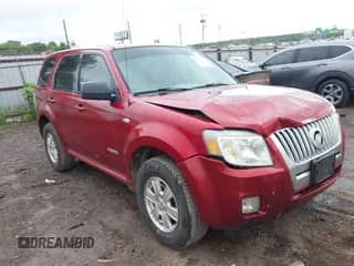 2008 Mercury Mariner with VIN 4M2CU91168KJ50296, listed as a IAAI auction lot 42385367 with 108,406 mi miles and . Bid and sale history available at DreamBid. Image 1.