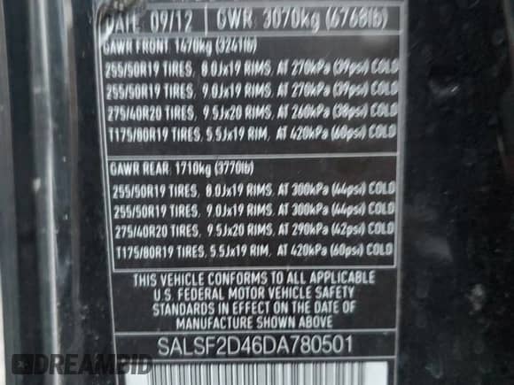 2013 Land Rover Range Rover Sport HSE z VIN SALSF2D46DA780501, wystawiony jako Copart lot #84593355 z przebiegiem 122 324 mil mil oraz Czysty tytuł • Clean title. Historia ofert i sprzedaży dostępna na DreamBid. Obrazek 12.