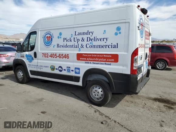 2019 Ram ProMaster Cargo with VIN 3C6TRVBG4KE512078, listed as a Copart auction lot 77493824 with 150,640 mi miles and Salvage title. Bid and sale history available at DreamBid. Image 2.