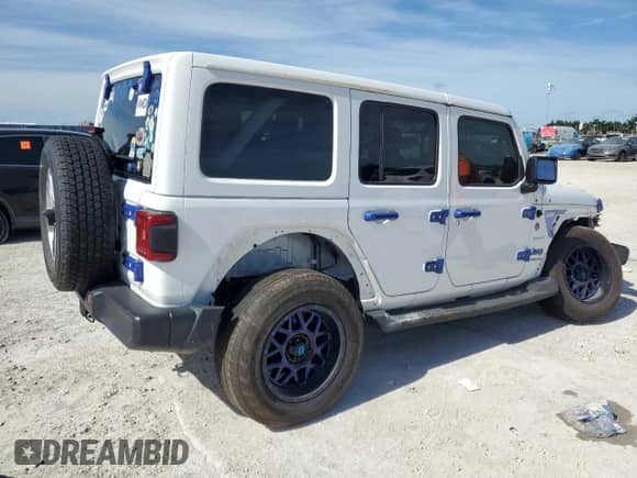 2022 Jeep Wrangler Unlimited Sahara Altitude с VIN 1C4HJXEG1NW254593, выставлен на аукционе Copart как лот 64974425 с пробегом 50 215 миль миль и Списание • Salvage title. История ставок и продаж доступна на DreamBid. Изображение 3.
