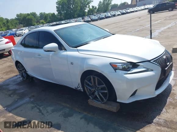 2015 Lexus IS 350 with VIN JTHCE1D22F5008059, listed as a IAAI auction lot 42507485 with 105,086 mi miles and . Bid and sale history available at DreamBid. Image 1.