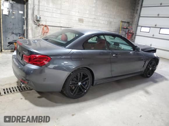 2018 BMW 4 Series 440i xDrive z VIN WBA4Z7C57JED47627, wystawiony jako Copart lot #71729045 z przebiegiem 73 600 mil mil oraz Szkoda całkowita • Salvage title. Historia ofert i sprzedaży dostępna na DreamBid. Obrazek 3.
