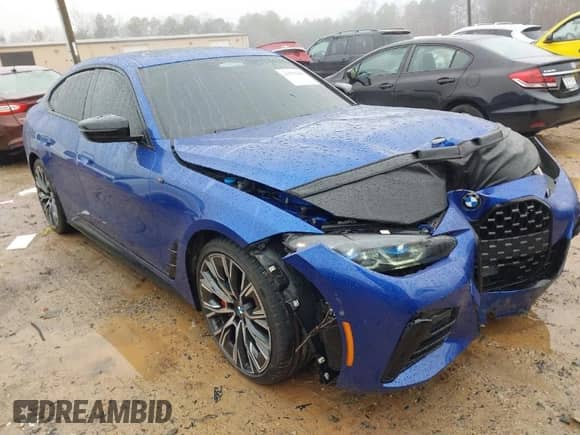 2023 BMW 4 Series 430i with VIN WBA63AV01PFP62872, listed as a IAAI auction lot 41575065 with 25,943 mi miles and . Bid and sale history available at DreamBid. Image 1.