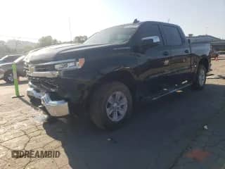 2024 Chevrolet Silverado 1500 LT with VIN 1GCUDDED0RZ394889, listed as a Copart auction lot 81183925 with 8,110 mi miles and Salvage title. Bid and sale history available at DreamBid. Image 1.