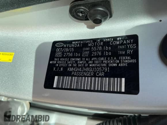 2016 Hyundai Equus Ultimate z VIN KMHGH4JH8GU105791, wystawiony jako Copart lot #50453535 z przebiegiem 91 946 mil mil oraz Czysty tytuł • Clean title. Historia ofert i sprzedaży dostępna na DreamBid. Obrazek 10.