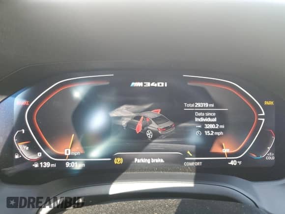 2022 BMW 3 Series M340i xDrive with VIN 3MW5U9J01N8C63539, listed as a Copart auction lot 71839485 with 29,319 mi miles and Salvage title. Bid and sale history available at DreamBid. Image 9.