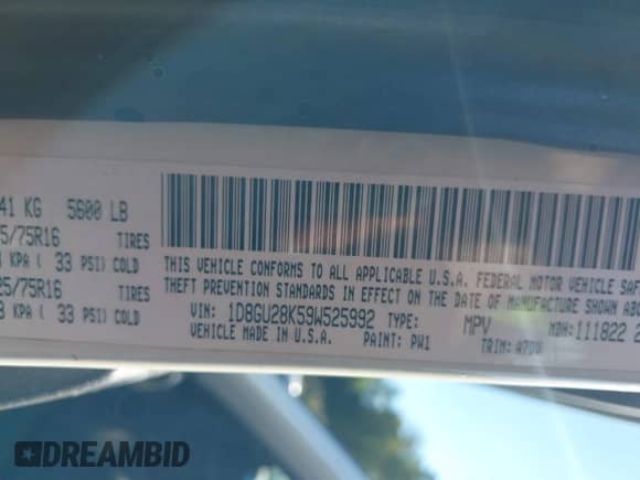 2009 Dodge Nitro SE z VIN 1D8GU28K59W525992, wystawiony jako IAAI lot #43391581 z przebiegiem 180 411 mil mil oraz . Historia ofert i sprzedaży dostępna na DreamBid. Obrazek 9.