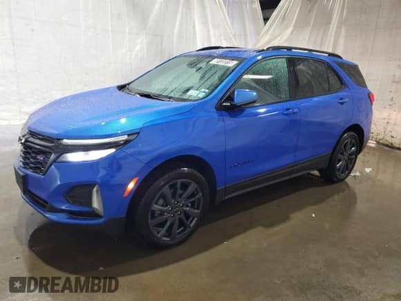 2024 Chevrolet Equinox RS с VIN 3GNAXWEG7RS134669, выставлен на аукционе Copart как лот 68133315 с пробегом 5 496 миль миль и Чистый • Clean title. История ставок и продаж доступна на DreamBid. Изображение 1.