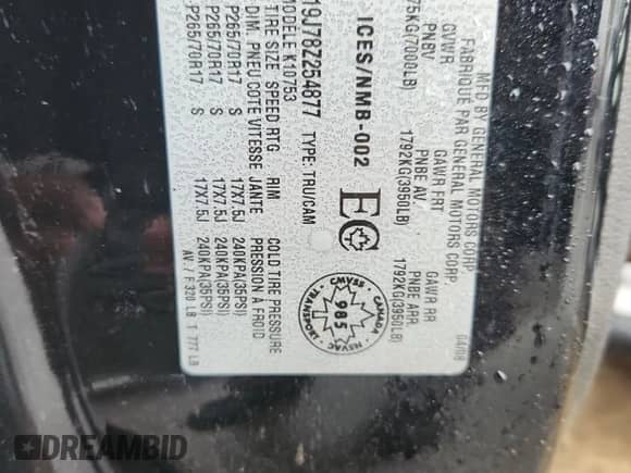 2008 GMC Sierra 1500 SLT with VIN 1GTEK19J78Z254877, listed as a Copart auction lot 81499695 with 320,869 mi miles and Salvage title. Bid and sale history available at DreamBid. Image 13.