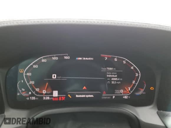 2020 BMW 3 Series M340i z VIN 3MW5U7J06L8B42538, wystawiony jako Copart lot #54375375 z przebiegiem 75 084 mil mil oraz Szkoda całkowita • Salvage title. Historia ofert i sprzedaży dostępna na DreamBid. Obrazek 9.