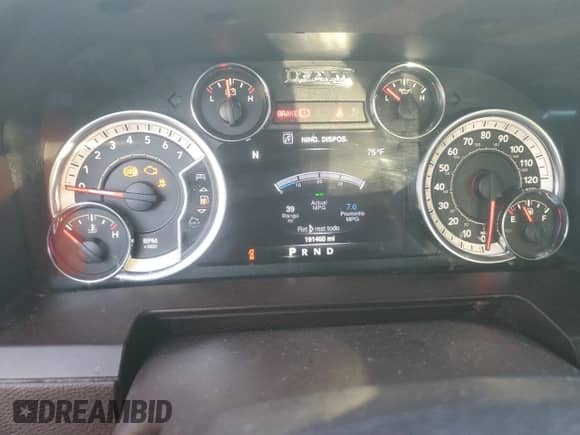 2013 Ram 1500 Laramie with VIN 1C6RR6NT7DS558674, listed as a Copart auction lot 64940025 with 191,460 mi miles and Clean title. Bid and sale history available at DreamBid. Image 9.