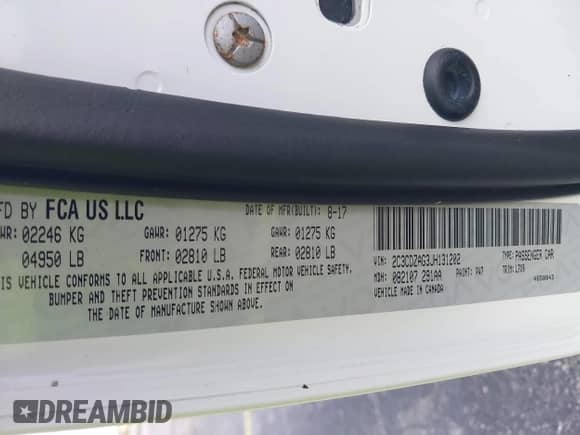 2018 Dodge Challenger SXT с VIN 2C3CDZAG3JH131202, выставлен на аукционе IAAI как лот 43509944 с пробегом 89 807 миль миль и . История ставок и продаж доступна на DreamBid. Изображение 9.