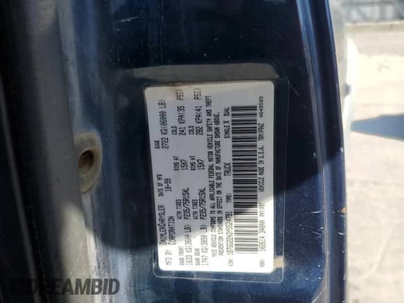 2000 Dodge Dakota Sport with VIN 1B7GG22N3YS524791, listed as a Copart auction lot 61130125 with 106,707 mi miles and Salvage title. Bid and sale history available at DreamBid. Image 12.