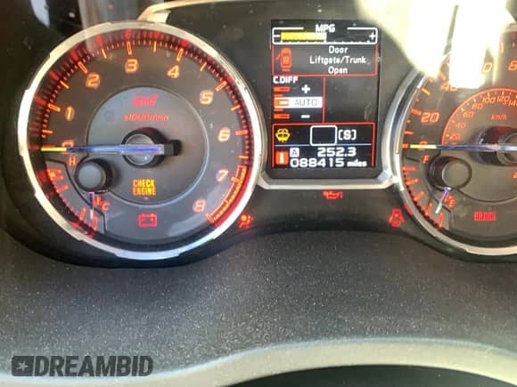 2017 Subaru WRX STI Limited with VIN JF1VA2Z6XH9818001, listed as a Copart auction lot 69382005 with 88,415 mi miles and Salvage title. Bid and sale history available at DreamBid. Image 9.