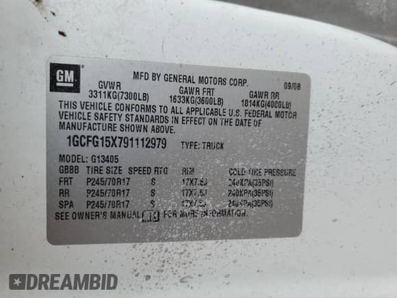 2009 Chevrolet Express Cargo с VIN 1GCFG15X791112979, выставлен на аукционе Copart как лот 41414065 с пробегом 243 463 миль миль и Списание • Salvage title. История ставок и продаж доступна на DreamBid. Изображение 13.