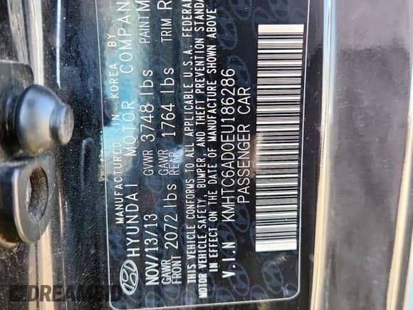 2014 Hyundai Veloster с VIN KMHTC6AD0EU186286, выставлен на аукционе Copart как лот 82402835 с пробегом 88 126 миль миль и Списание • Salvage title. История ставок и продаж доступна на DreamBid. Изображение 12.