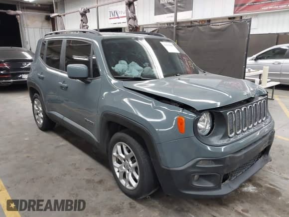 2018 Jeep Renegade Latitude with VIN ZACCJABB5JPH92642, listed as a IAAI auction lot 43253580 with 106,321 mi miles and . Bid and sale history available at DreamBid. Image 1.
