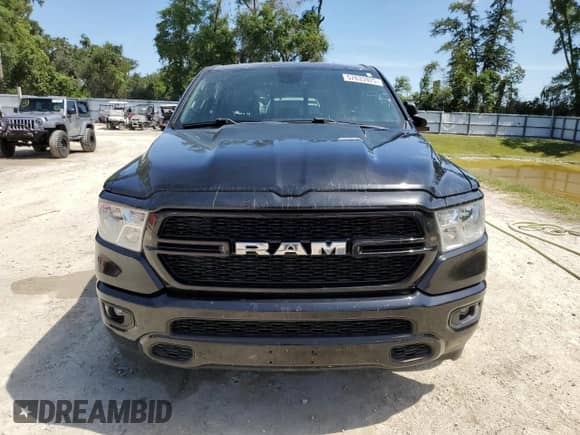 2021 Ram 1500 Big Horn with VIN 1C6RREFM6MN814934, listed as a Copart auction lot 57633925 with 57,154 mi miles and Salvage title. Bid and sale history available at DreamBid. Image 5.