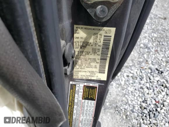 2017 Nissan Frontier SV with VIN 1N6DD0CU4HN760075, listed as a Copart auction lot 63555055 with 134,912 mi miles and Salvage title. Bid and sale history available at DreamBid. Image 12.