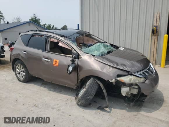 2013 Nissan Murano SL with VIN JN8AZ1MW5DW306696, listed as a Copart auction lot 59209285 with Not provided miles and Salvage title. Bid and sale history available at DreamBid. Image 4.