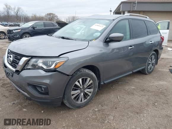 2017 Nissan Pathfinder SV with VIN 5N1DR2MM0HC655538, listed as a IAAI auction lot 42083473 with 92,796 mi miles and . Bid and sale history available at DreamBid. Image 2.