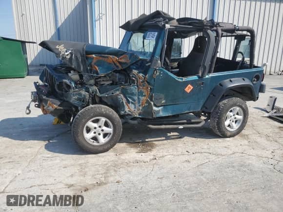 1998 Jeep Wrangler Sport z VIN 1J4FY19S0WP800126, wystawiony jako Copart lot #80571455 z przebiegiem Nie podano mil oraz Nie do naprawy • Non repairable. Historia ofert i sprzedaży dostępna na DreamBid. Obrazek 1.