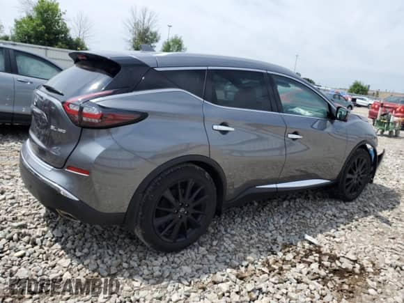 2023 Nissan Murano SL with VIN 5N1AZ2CS2PC116677, listed as a Copart auction lot 64300485 with 17,222 mi miles and Salvage title. Bid and sale history available at DreamBid. Image 3.