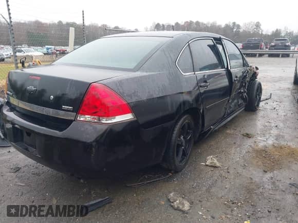 2009 Chevrolet Impala Police Police with VIN 2G1WS57M691253263, listed as a IAAI auction lot 41103398 with 144,247 mi miles and . Bid and sale history available at DreamBid. Image 4.