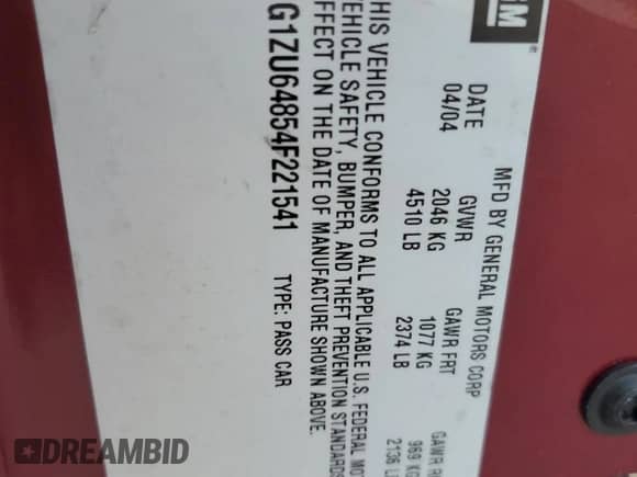 2004 Chevrolet Malibu Maxx LT с VIN 1G1ZU64854F221541, выставлен на аукционе Copart как лот 78499284 с пробегом 131 729 миль миль и Списание • Salvage title. История ставок и продаж доступна на DreamBid. Изображение 15.