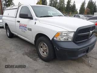 2018 Ram 1500 Tradesman with VIN 3C6JR6DG3JG162651, listed as a IAAI auction lot 43558642 with 130,398 mi miles and . Bid and sale history available at DreamBid. Image 1.