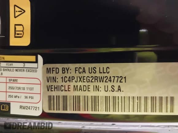 2024 Jeep Wrangler Sahara с VIN 1C4PJXEG2RW247721, выставлен на аукционе IAAI как лот 41519887 с пробегом 199 миль миль и . История ставок и продаж доступна на DreamBid. Изображение 9.