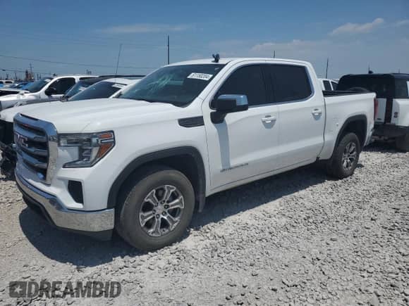 2020 GMC Sierra 1500 SLE with VIN 3GTP8BEK4LG392557, listed as a Copart auction lot 61150204 with 86,021 mi miles and Salvage title. Bid and sale history available at DreamBid. Image 1.
